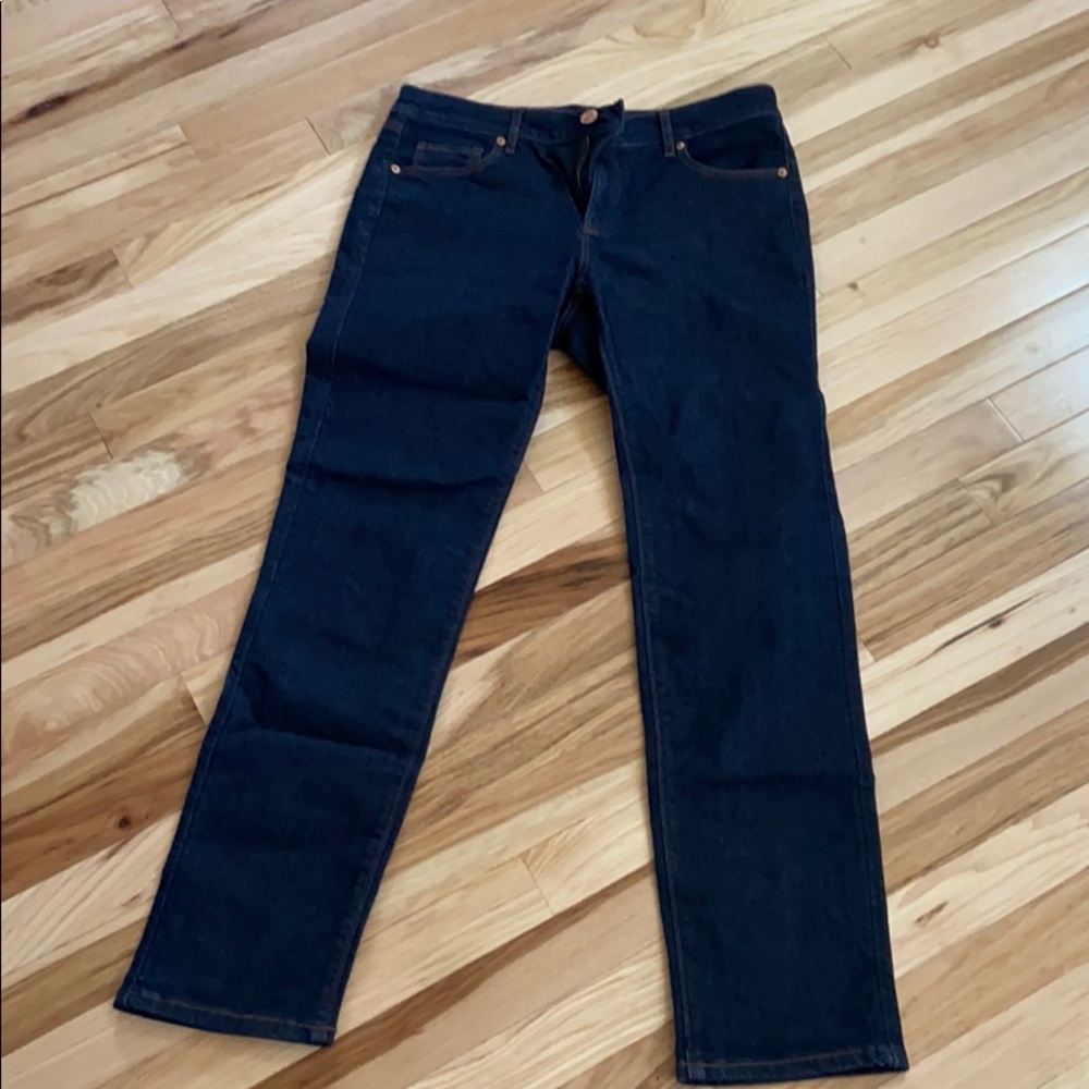 Loft Modern Straight size 8 dark wash jeans